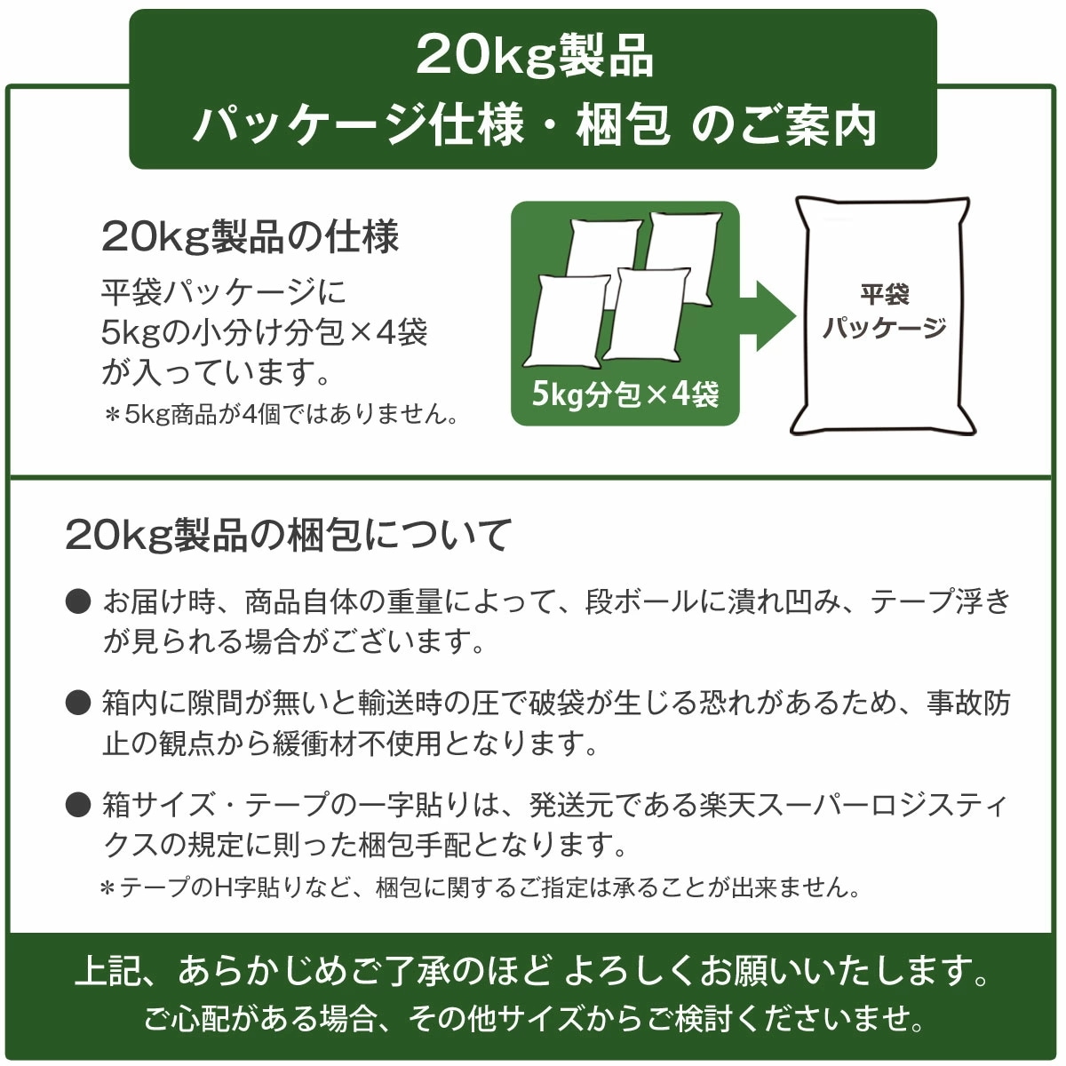 ロウファット20kg（5kg4個小分けパック）