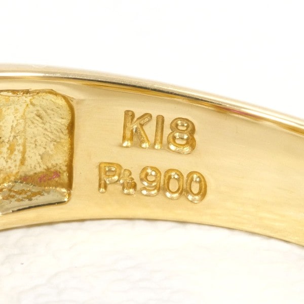 PT900 プラチナ K18YG リング 指輪 12号 ルビー 0.31 ダイヤ ジュエリー 中古 PT900 プラチナ K18YG リング 指輪 12号 ルビー 0.31 ダイヤ ジュエリー 中古