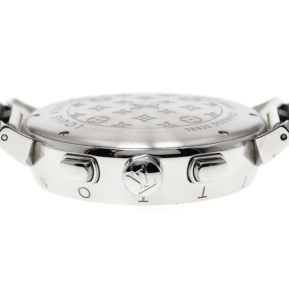 ルイ・ヴィトン LOUIS VUITTON QA093 タンブール ニューウェーブ クロノグラフ クォーツ メンズ 箱・保証書付き_885379【中古】 ルイ・ヴィトン LOUIS VUITTON QA093 タンブール ニューウェーブ クロノグラフ クォーツ メンズ 箱・保証書付き_885379【中古】