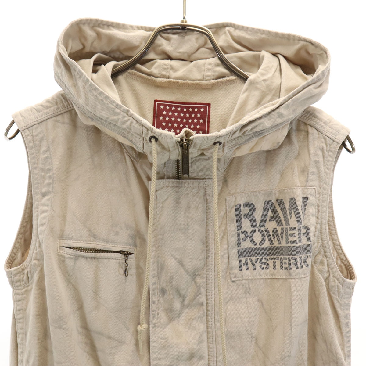 ノースリーブ モッズ ワンピース F ベージュ レディース 古着