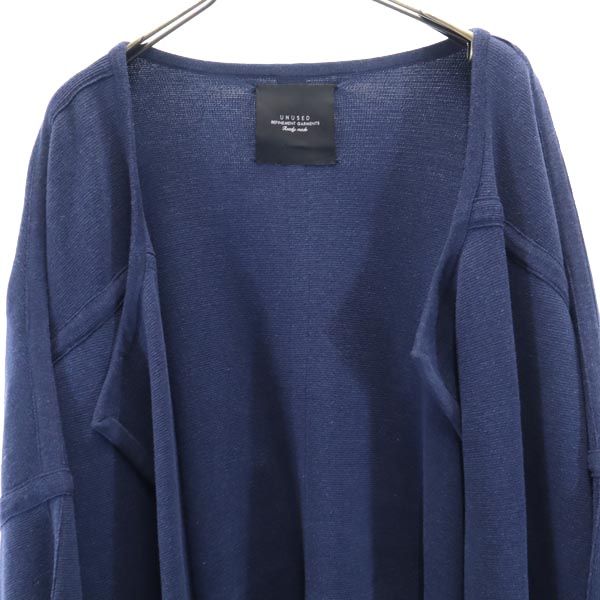 アンユーズド 長袖 デザイン ロング カーディガン 3 ネイビー UNUSED