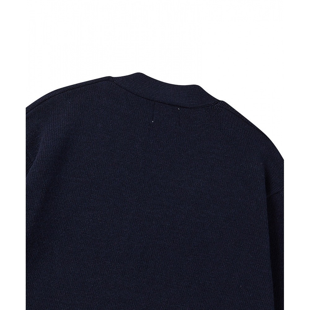 ビヨンドクローゼットノーマンティックベーシックラムズウール Vネックカーディガンネイビー ビヨンドクローゼットノーマンティックベーシックラムズウール Vネックカーディガンネイビー