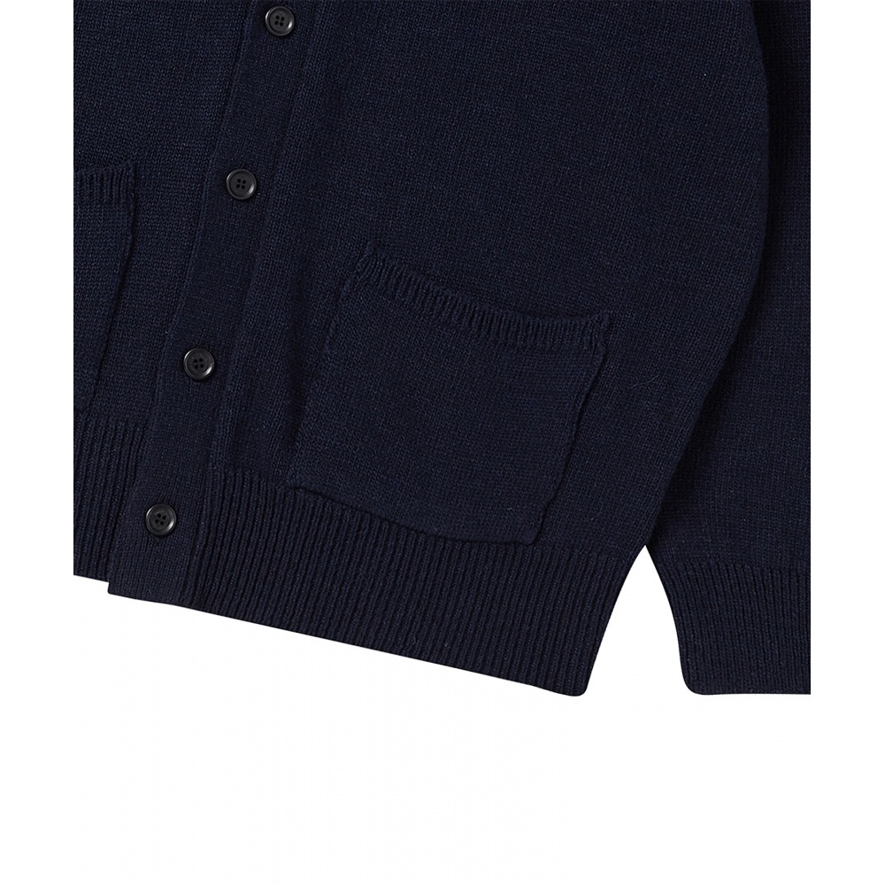 ビヨンドクローゼットノーマンティックベーシックラムズウール Vネックカーディガンネイビー ビヨンドクローゼットノーマンティックベーシックラムズウール Vネックカーディガンネイビー