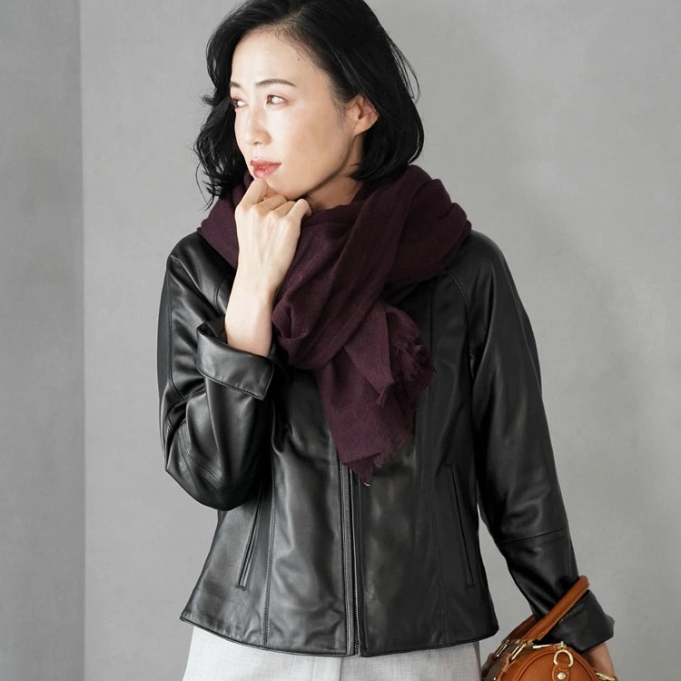 ラムレザーライダースジャケットショート丈 ラムレザーライダースジャケットショート丈