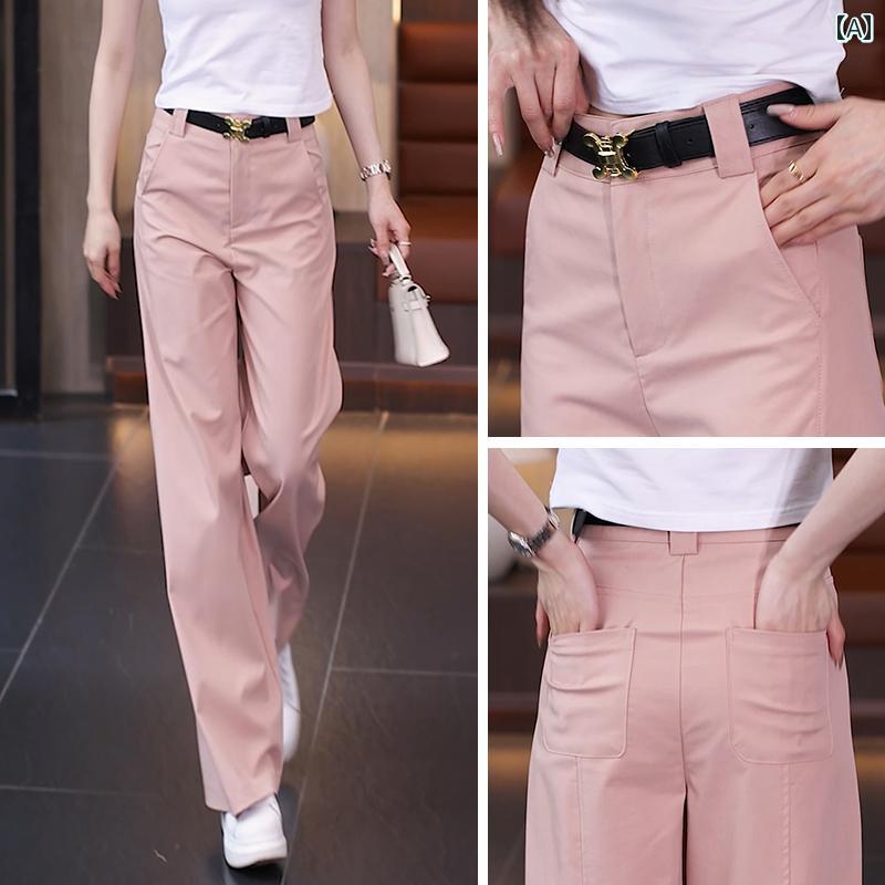 レディース ファッション おしゃれ ワイドレッグ パンツ 夏 薄手 涼しい ハイウエスト スリム パンツ 普段使い 通勤 オフィス ストレート パンツ レディース ファッション おしゃれ ワイドレッグ パンツ 夏 薄手 涼しい ハイウエスト スリム パンツ 普段使い 通勤 オフィス ストレート パンツ