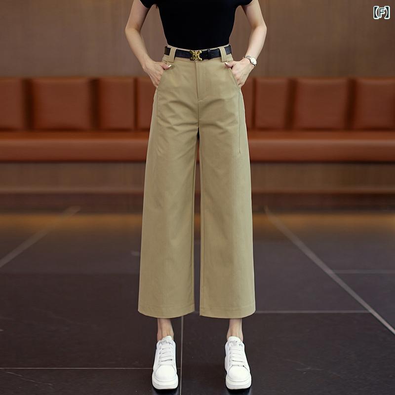 レディース ファッション おしゃれ ワイドレッグ パンツ 夏 薄手 涼しい ハイウエスト スリム パンツ 普段使い 通勤 オフィス ストレート パンツ レディース ファッション おしゃれ ワイドレッグ パンツ 夏 薄手 涼しい ハイウエスト スリム パンツ 普段使い 通勤 オフィス ストレート パンツ