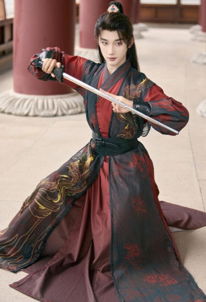 男女兼用 漢服 唐装 大人 中華コスプレ衣装 チャイナ服 5点セット 交差襟 羽織付 すっきりした 武侠 剣士 中華衣装 ワインレッド+黒 九尾狐 ヒガンバナ 彼岸花 プリント おしゃれ 大人 中国古 男女兼用 漢服 唐装 大人 中華コスプレ衣装 チャイナ服 5点セット 交差襟 羽織付 すっきりした 武侠 剣士 中華衣装 ワインレッド+黒 九尾狐 ヒガンバナ 彼岸花 プリント おしゃれ 大人 中国古