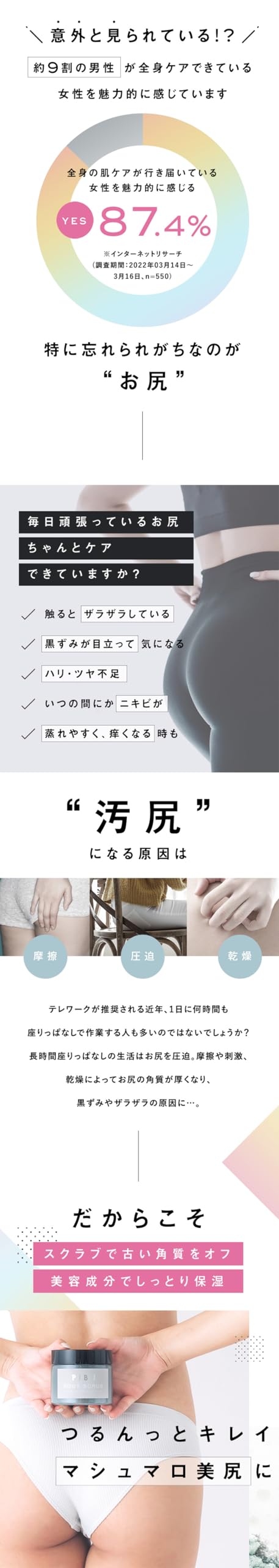 PIBU ボディスクラブ 360g2個 フルーティーローズの香り ［同梱物付き］ ［ ボディケアマッサージ ボディソープ 肘 膝 かかと お尻 黒ずみ 角質 ］