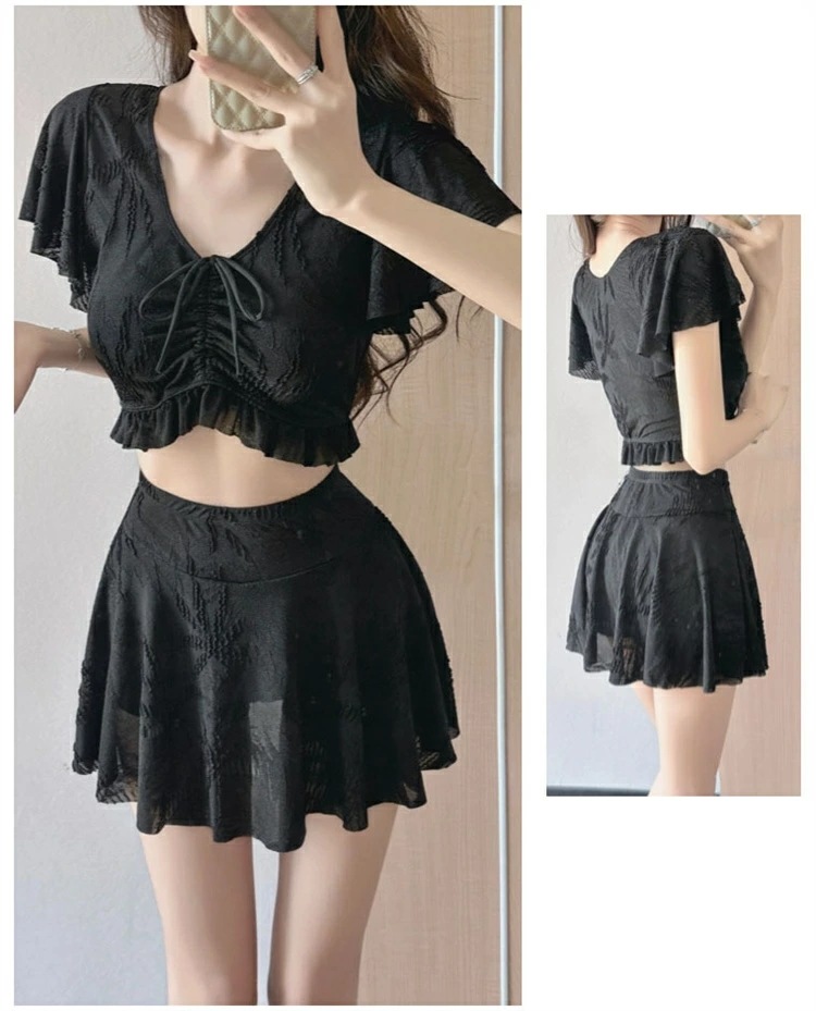 水着 レディース 上下セット 水着 体型カバー 2点セット 20代 30代 40代 女子 水着 セレパート かわいい 水着 温泉 旅行 みずぎ 女子 無地 みずぎ 大人フィットネス 水着 着痩せ プー