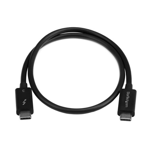 （まとめ）StarTech.com 0.5m Thunderbolt 3 （40Gbps） USB-C ケーブル TBLT34MM50CM 1台 (×3セット)