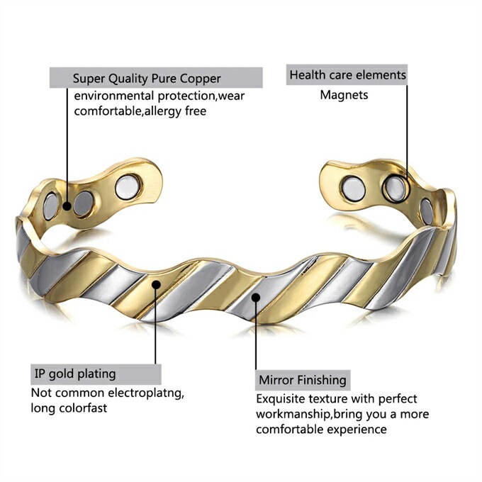 女性用銅ブレスレット,磁気ジュエリー,ピンストライプ オープン 調節可能 ストレス解消 女性の減量 エネルギーマグネット付きの磁気 エネルギーヨガ減量疲労緩和療法瞑想 癒しの石 女性用銅ブレスレット,磁気ジュエリー,ピンストライプ オープン 調節可能 ストレス解消 女性の減量 エネルギーマグネット付きの磁気 エネルギーヨガ減量疲労緩和療法瞑想 癒しの石