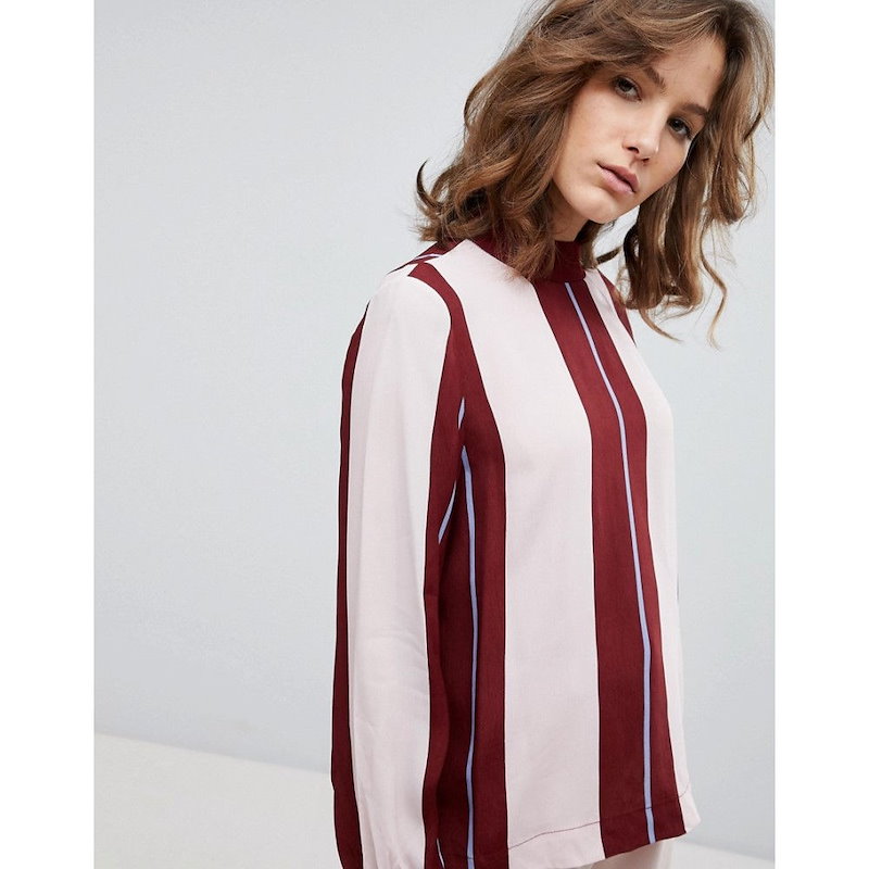 セレクテッド オム レディース トップス ブラウス・シャツ【Selected Femme Uniform Stripe Blouse】Multi セレクテッド オム レディース トップス ブラウス・シャツ【Selected Femme Uniform Stripe Blouse】Multi
