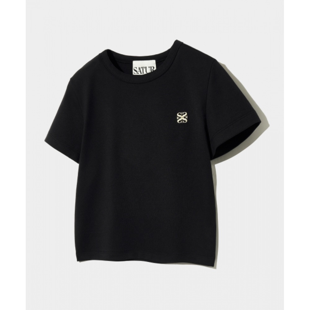 SATUR エッセンシャルベーシックロゴショートスリーブTシャツ SATUR エッセンシャルベーシックロゴショートスリーブTシャツ