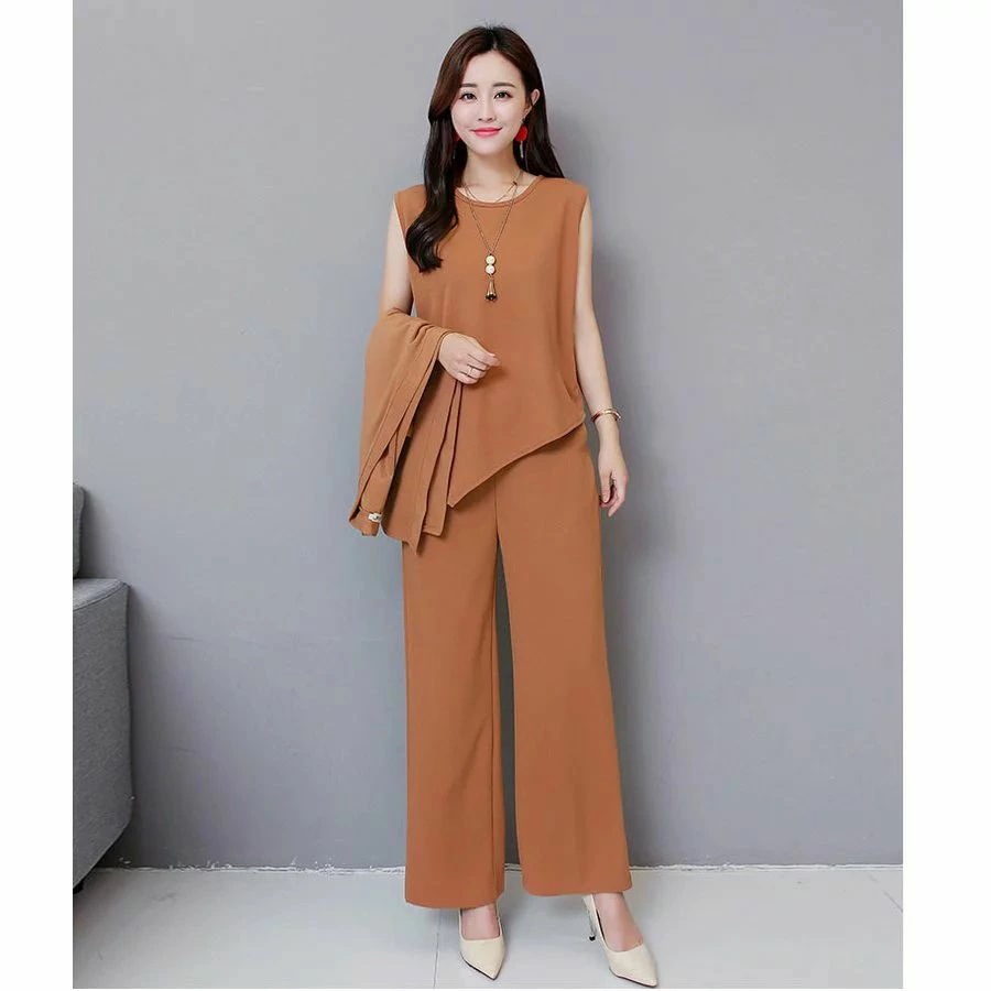 入学式 服 母 セットアップ レディース カーディガン 秋 卒業式 ワイドパンツ トップス フォーマル オフィス ノースリーブ 着痩せ 大きいサイズ 3点セット バレンタイン 2025 プレゼント