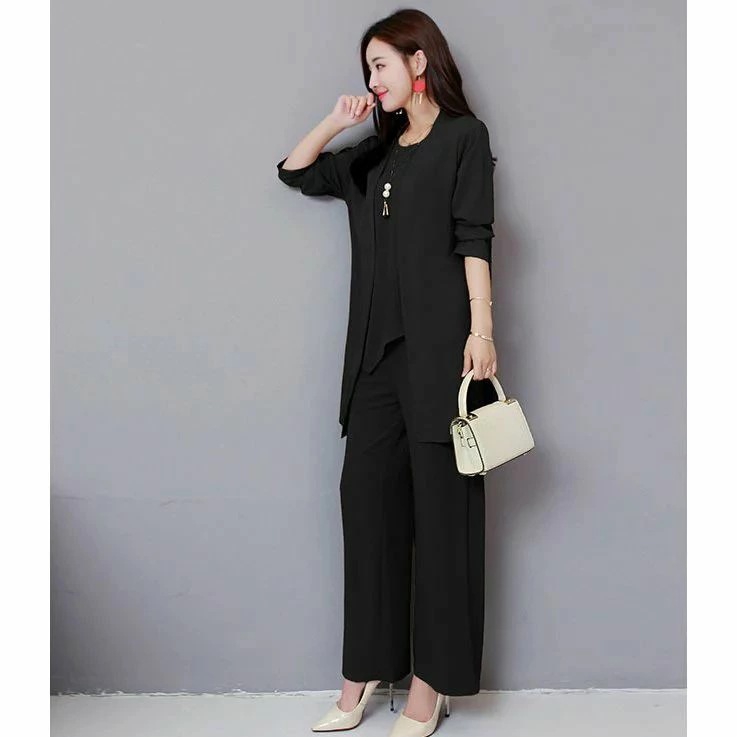 入学式 服 母 セットアップ レディース カーディガン 秋 卒業式 ワイドパンツ トップス フォーマル オフィス ノースリーブ 着痩せ 大きいサイズ 3点セット バレンタイン 2025 プレゼント