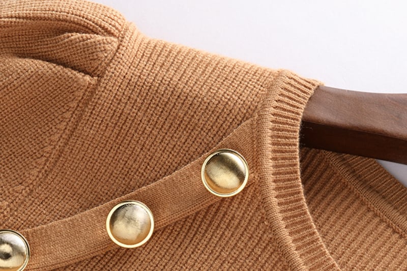 3color レディース トップス ニット 長袖 ボタン オーバーサイズ ベージュ ブラック 3color レディース トップス ニット 長袖 ボタン オーバーサイズ ベージュ ブラック