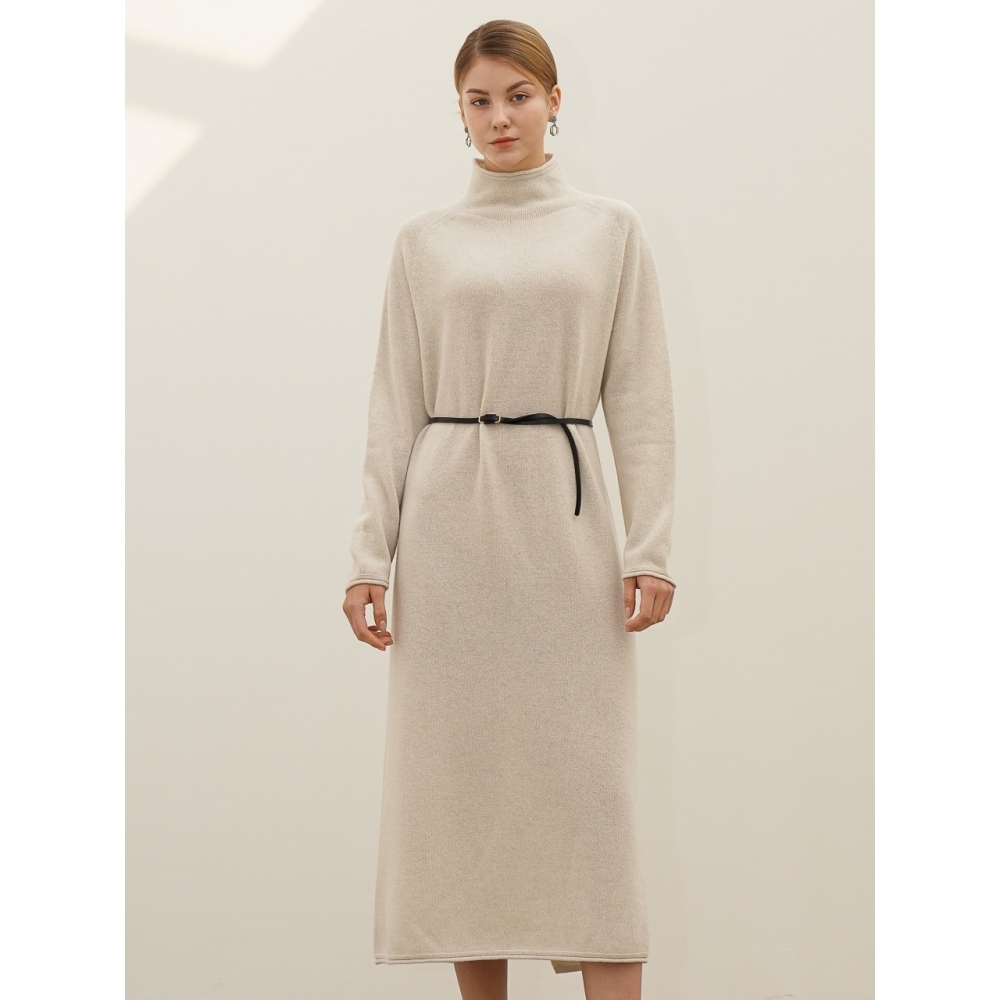 ACUD ハイネックカシミヤニットワンピース ミント ACUD ハイネックカシミヤニットワンピース ミント