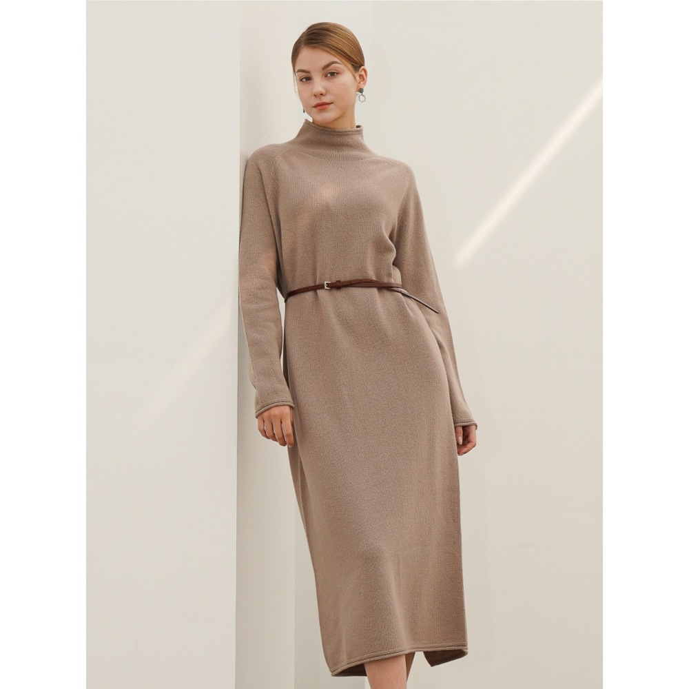 ACUD ハイネックカシミヤニットワンピース ミント ACUD ハイネックカシミヤニットワンピース ミント