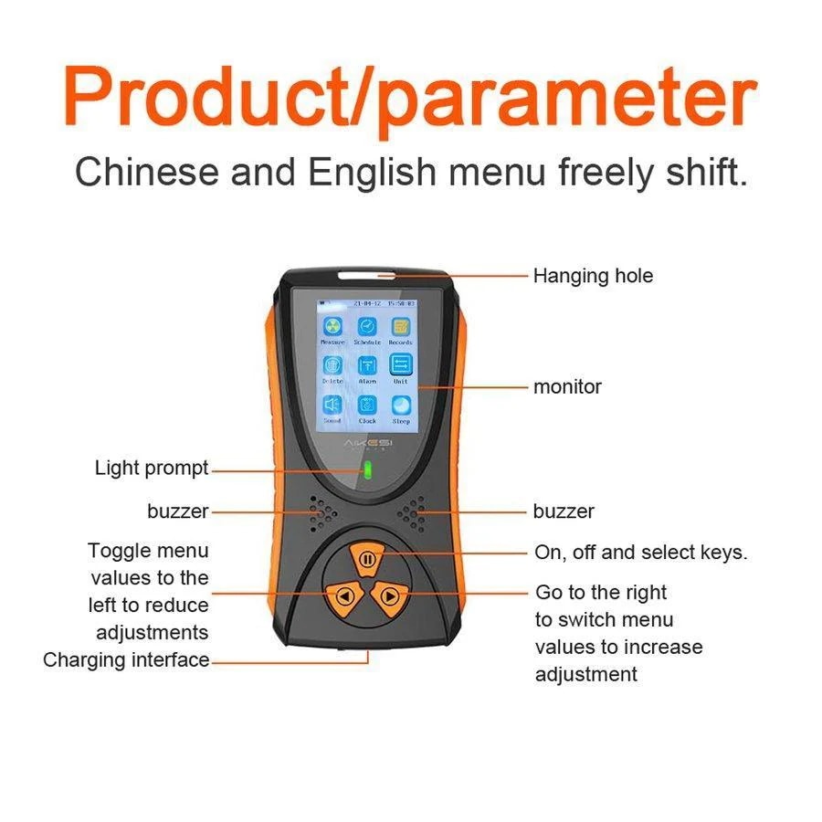 放射線 検出器 線量計 ガイガーカウンター ディスプレイ 核 ベータ ガンマ X 線 テスター
