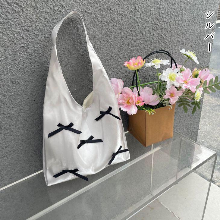 【期間限定】リボントートバッグ ワンショルダー エコバッグ リボン 【akbss24-553】【予約販売:15-20日】メ込2 【期間限定】リボントートバッグ ワンショルダー エコバッグ リボン 【akbss24-553】【予約販売:15-20日】メ込2