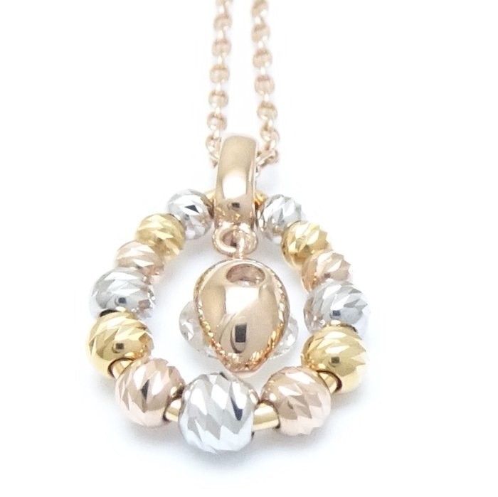 ダイヤモンド ネックレス ダイヤモンド0.32ct K18スリーカラーゴールド/75640【中古】 ダイヤモンド ネックレス ダイヤモンド0.32ct K18スリーカラーゴールド/75640【中古】