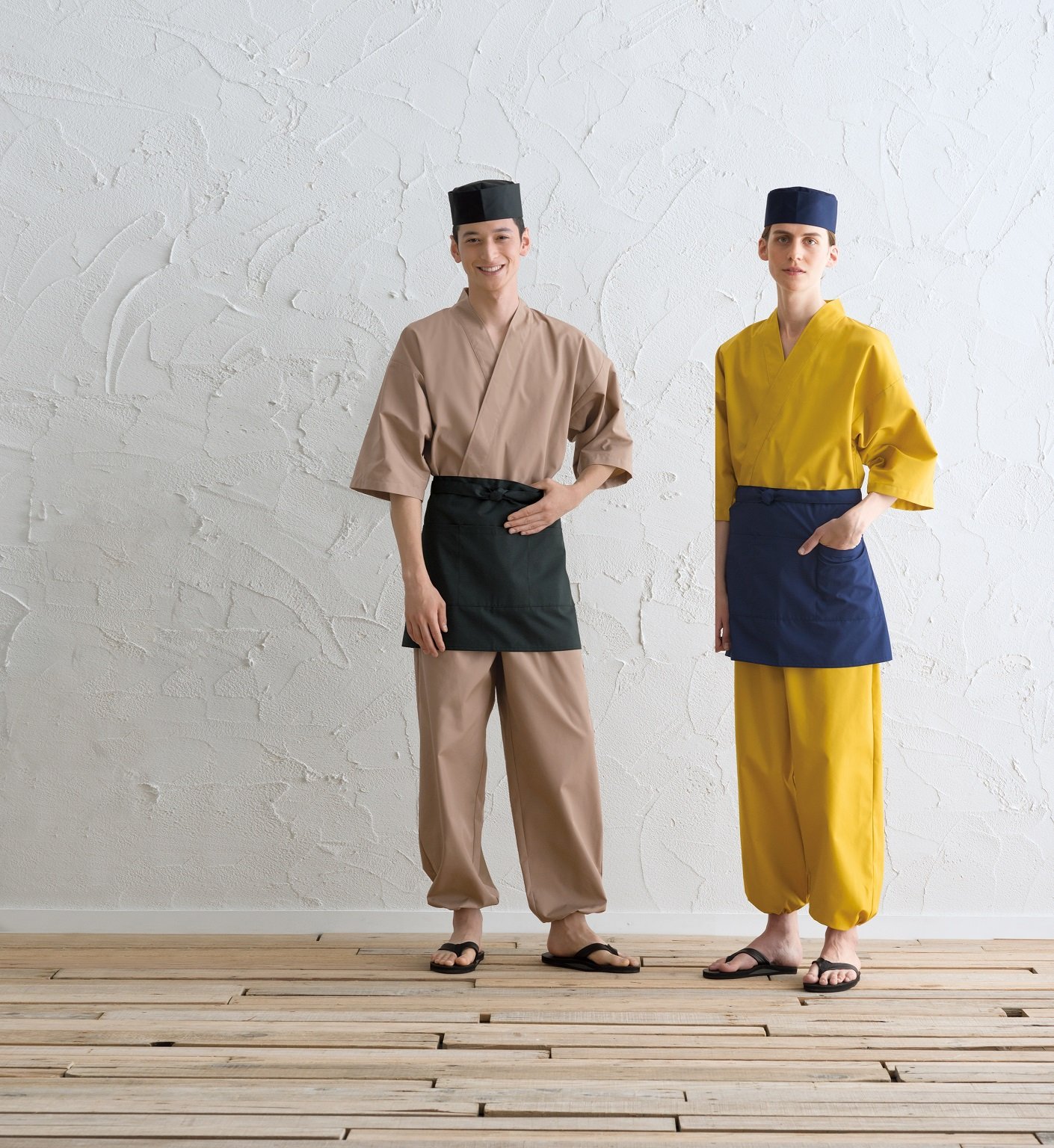 [アルベ] 和風 サービス 物販 スパ メンズ レディース 男女兼用 全5色 ジンベイ G71101 C-10 黒 LL