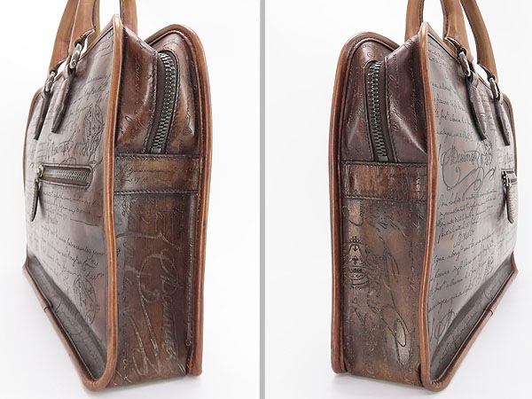 ベルルッティカリグラフィアンジュールスクリットレザービジネスバッグ