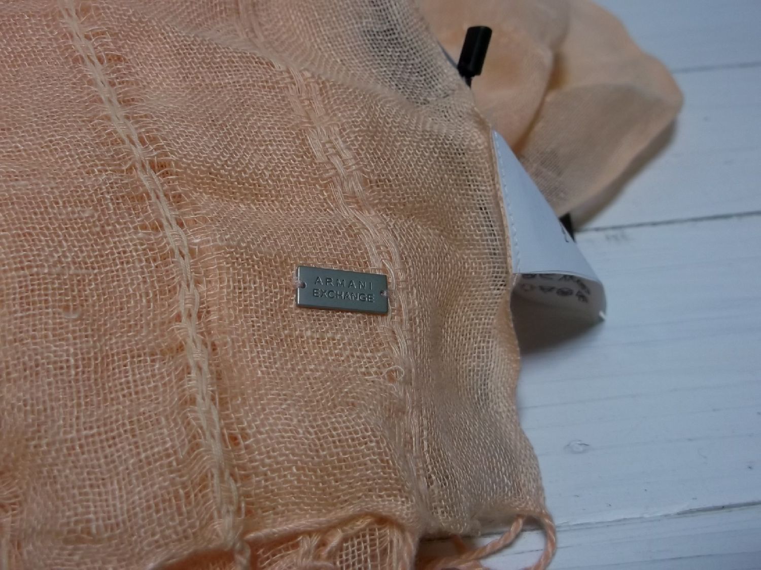 LA直輸入 メンズ レディース 男女兼用 ストール リネン コットン オレンジ linen cotton stole ARMANI EXCHANGE 025