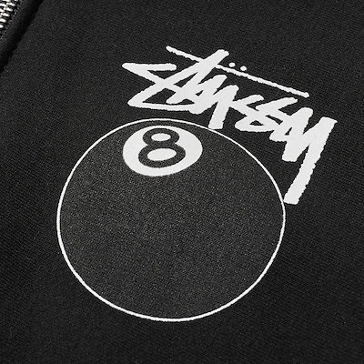 ステューシー stuusy 8 BALL HOOD サイズM Stussy 8 Ball Cherries Black Hoodie - 8 Ball Jacket