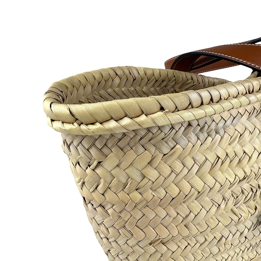 ロエベ LOEWE ハンドバッグ バスケットバッグ ミディアム ストロー/レザー ナチュラル×タン レディース z5708 ロエベ LOEWE ハンドバッグ バスケットバッグ ミディアム ストロー/レザー ナチュラル×タン レディース z5708