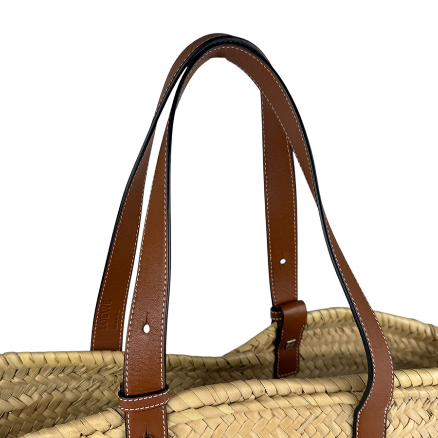 ロエベ LOEWE ハンドバッグ バスケットバッグ ミディアム ストロー/レザー ナチュラル×タン レディース z5708 ロエベ LOEWE ハンドバッグ バスケットバッグ ミディアム ストロー/レザー ナチュラル×タン レディース z5708