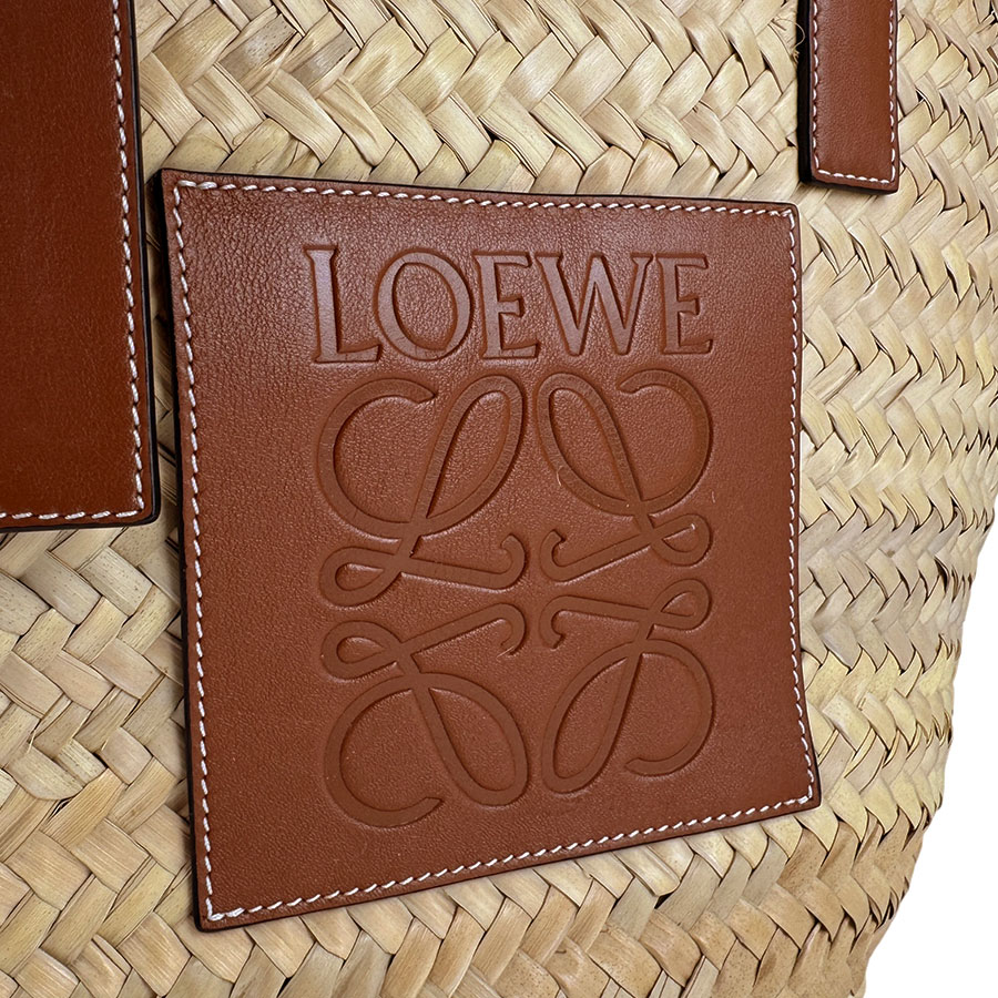 ロエベ LOEWE ハンドバッグ バスケットバッグ ミディアム ストロー/レザー ナチュラル×タン レディース z5708 ロエベ LOEWE ハンドバッグ バスケットバッグ ミディアム ストロー/レザー ナチュラル×タン レディース z5708