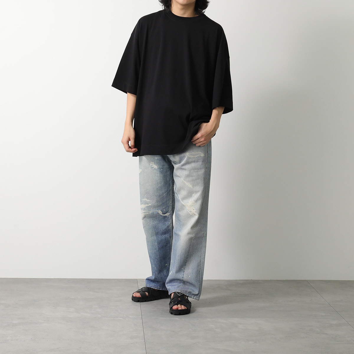 PRADA プラダ クロスサンダル 2X3118 3LKK メンズ トライアングルロゴ ラバー シューズ 靴 F0002