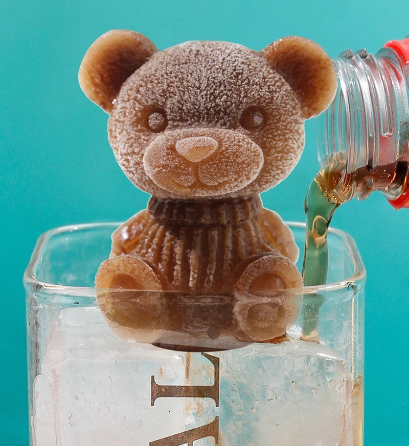 Qoo10] 製氷器 製氷皿 熊 シリコンモールド ク