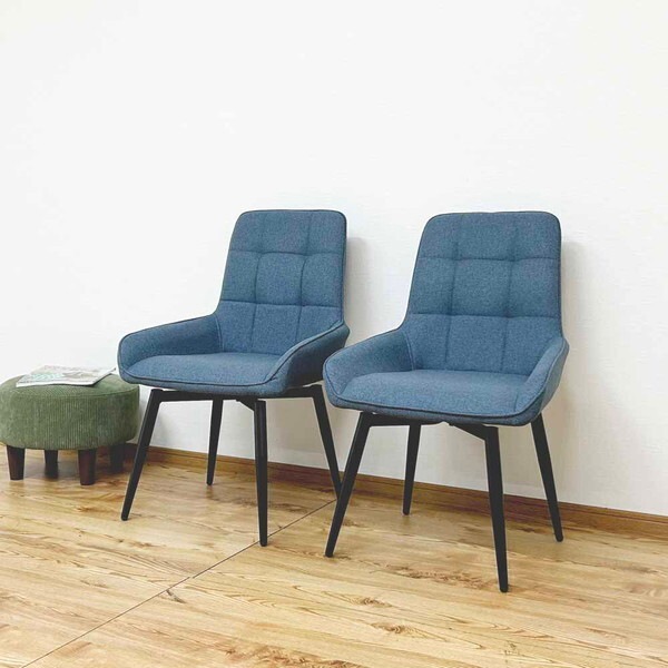 後藤家具物産 DC-RKKA-BL ブルー ルッカ ダイニングチェアー 2脚入 メーカー直送