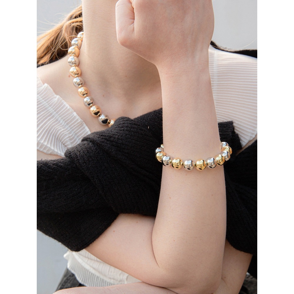 Jean Paul Clarisse メタルボールブレスレット JB 22045B Jean Paul Clarisse メタルボールブレスレット JB 22045B