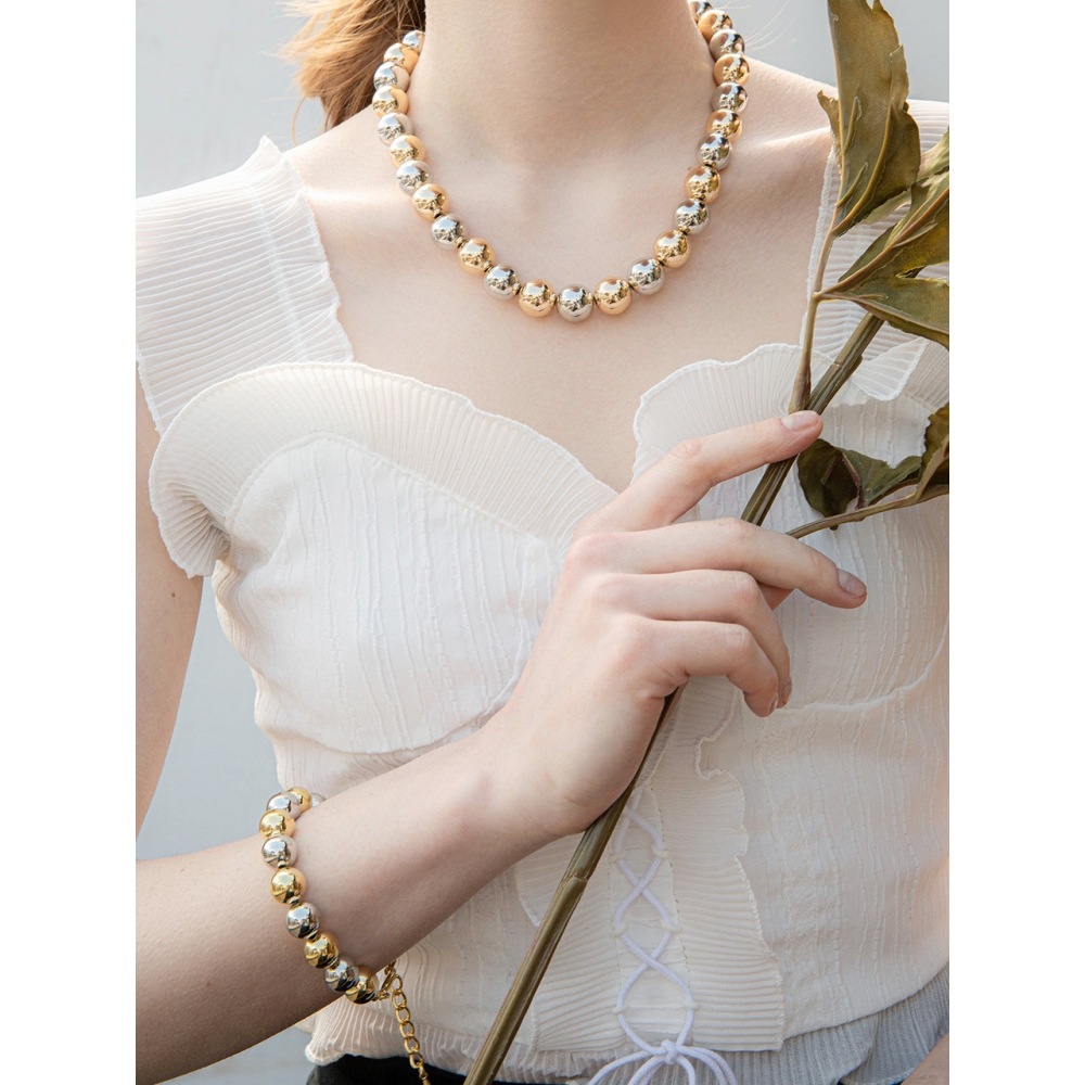 Jean Paul Clarisse メタルボールブレスレット JB 22045B Jean Paul Clarisse メタルボールブレスレット JB 22045B