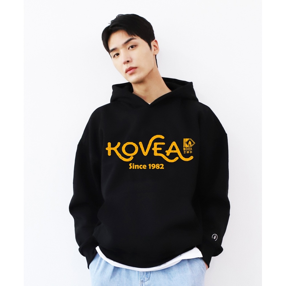 KOVEAヘリテージロゴ起毛フードティー