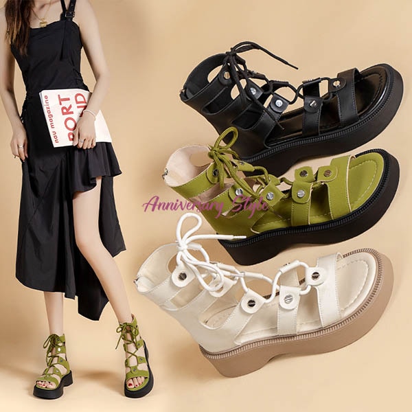 ブーツサンダル レディース 白 39 即納 夏 厚底 22-25cm 97725646 黒 グリーン ブーサン サンダル レースアップ 編み上げ ブーツサンダル レディース 白 39 即納 夏 厚底 22-25cm 97725646 黒 グリーン ブーサン サンダル レースアップ 編み上げ