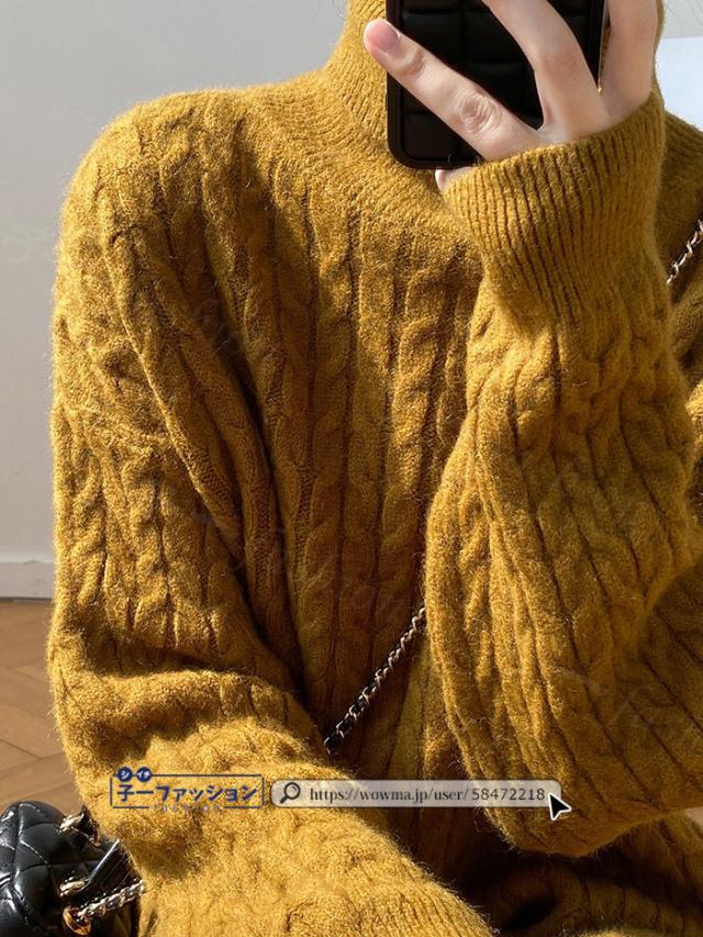 ニットワンピース 長袖 マキシワンピース 秋新作 新作 ロング丈 タートルネック ニット ロングワンピース レディース 暖かい あたっか ケーブル編み 無地 体型カバー 洗える きれいめ お出かけ 秋