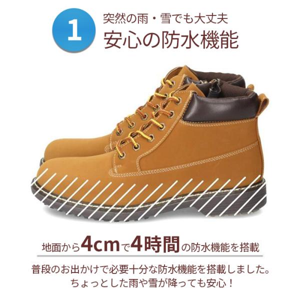 ブーツ メンズ 防水 防滑 ハイカット 紐 レースアップ ブラウン ブラック グレー イエロー サイドゴア イエローブーツ レザー調 滑りにくい 歩きやすい 柔らかい ブーツ メンズ 防水 防滑 ハイカット 紐 レースアップ ブラウン ブラック グレー イエロー サイドゴア イエローブーツ レザー調 滑りにくい 歩きやすい 柔らかい