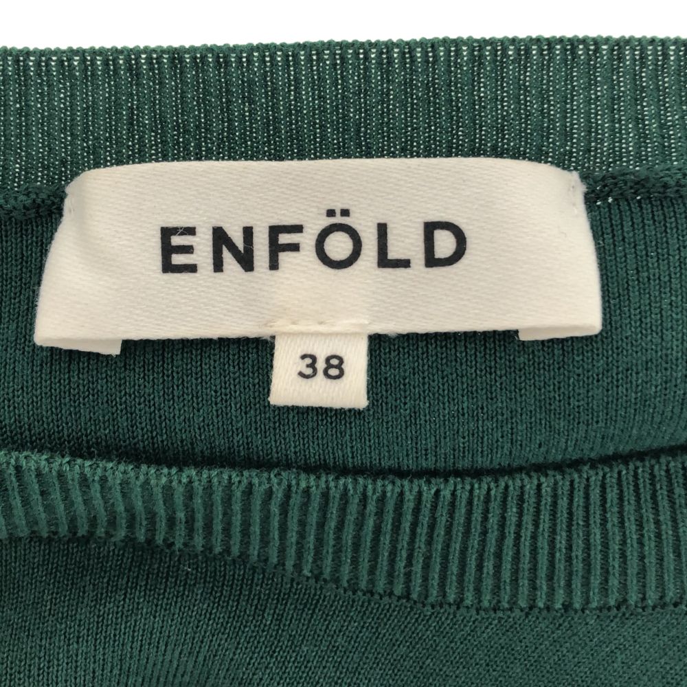 エンフォルド 長袖 4wayハイゲージコットン ニット 38 グリーン ENFOLD セーター レディース エンフォルド 長袖 4wayハイゲージコットン ニット 38 グリーン ENFOLD セーター レディース