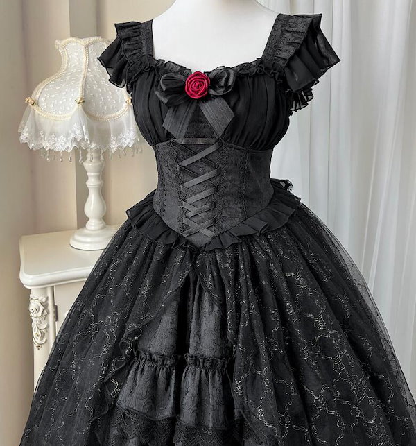 Qoo10] ゴスロリ 暗黒風 ロリータワンピース ロ