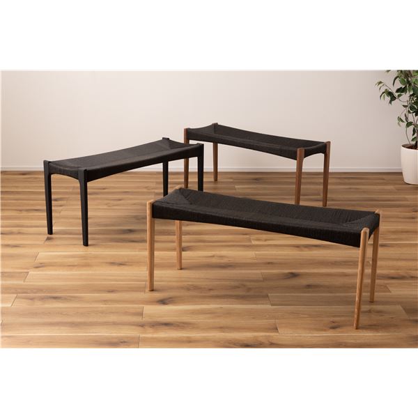 ペーパーコードベンチ 約幅105cm ナチュラル 完成品