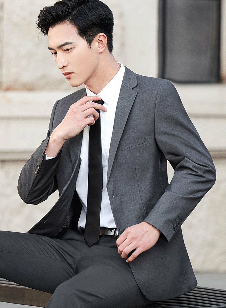 メンズスーツ二つボタンつボタン春秋結婚式入学式オールシーズン通lナチュラルストレッチスリムハンドウォッシャブル防しわオシャレ就職フレッシャーズいセットアップ四点セットオシャレスーツ