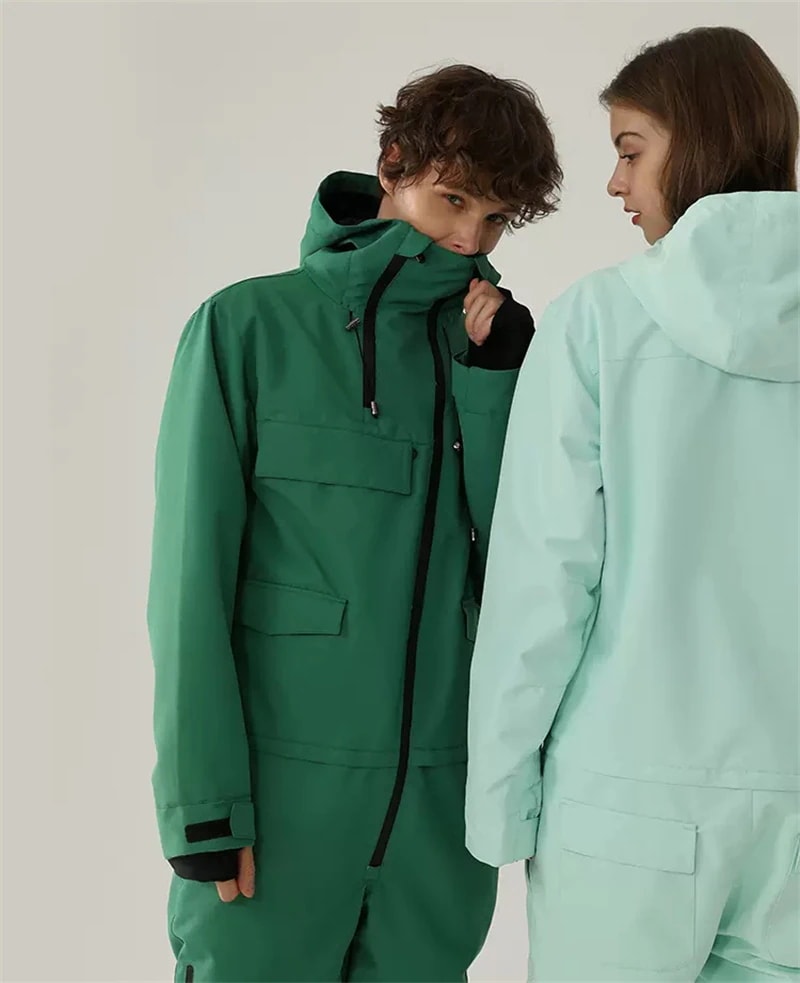 スノーボードウェア レディース メンズ つなぎ オールインワン 上下 スキーウェア スノボウェア 男女兼用 無地 pattayablatt.com