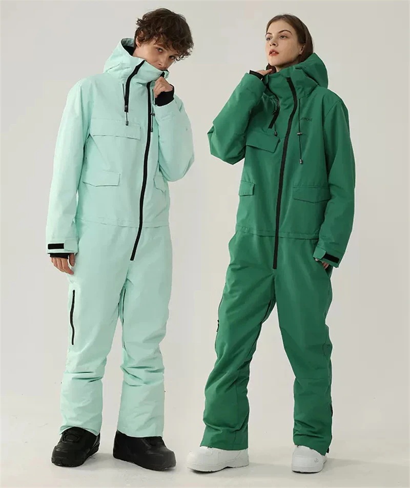 スノーボードウェア レディース メンズ つなぎ オールインワン 上下 スキーウェア スノボウェア 男女兼用 無地 pattayablatt.com
