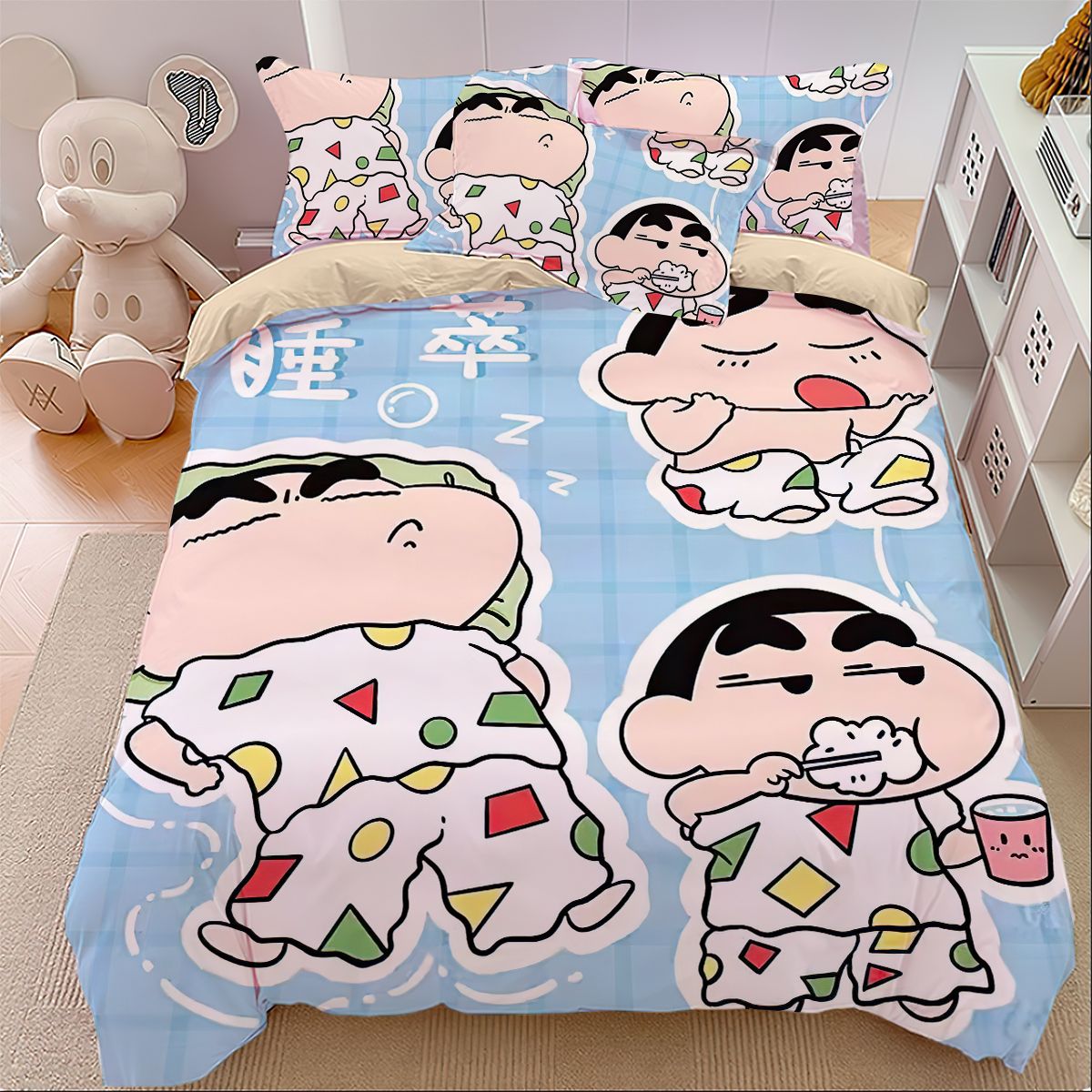 かわいい子供漫画寮 3点セット 1.5m 掛け布団カバーシーツ 寝具 クレヨンしんちゃん 4点セット かわいい子供漫画寮 3点セット 1.5m 掛け布団カバーシーツ 寝具 クレヨンしんちゃん 4点セット
