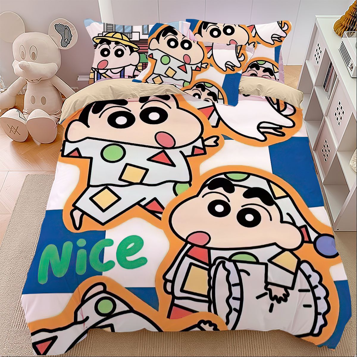 かわいい子供漫画寮 3点セット 1.5m 掛け布団カバーシーツ 寝具 クレヨンしんちゃん 4点セット かわいい子供漫画寮 3点セット 1.5m 掛け布団カバーシーツ 寝具 クレヨンしんちゃん 4点セット