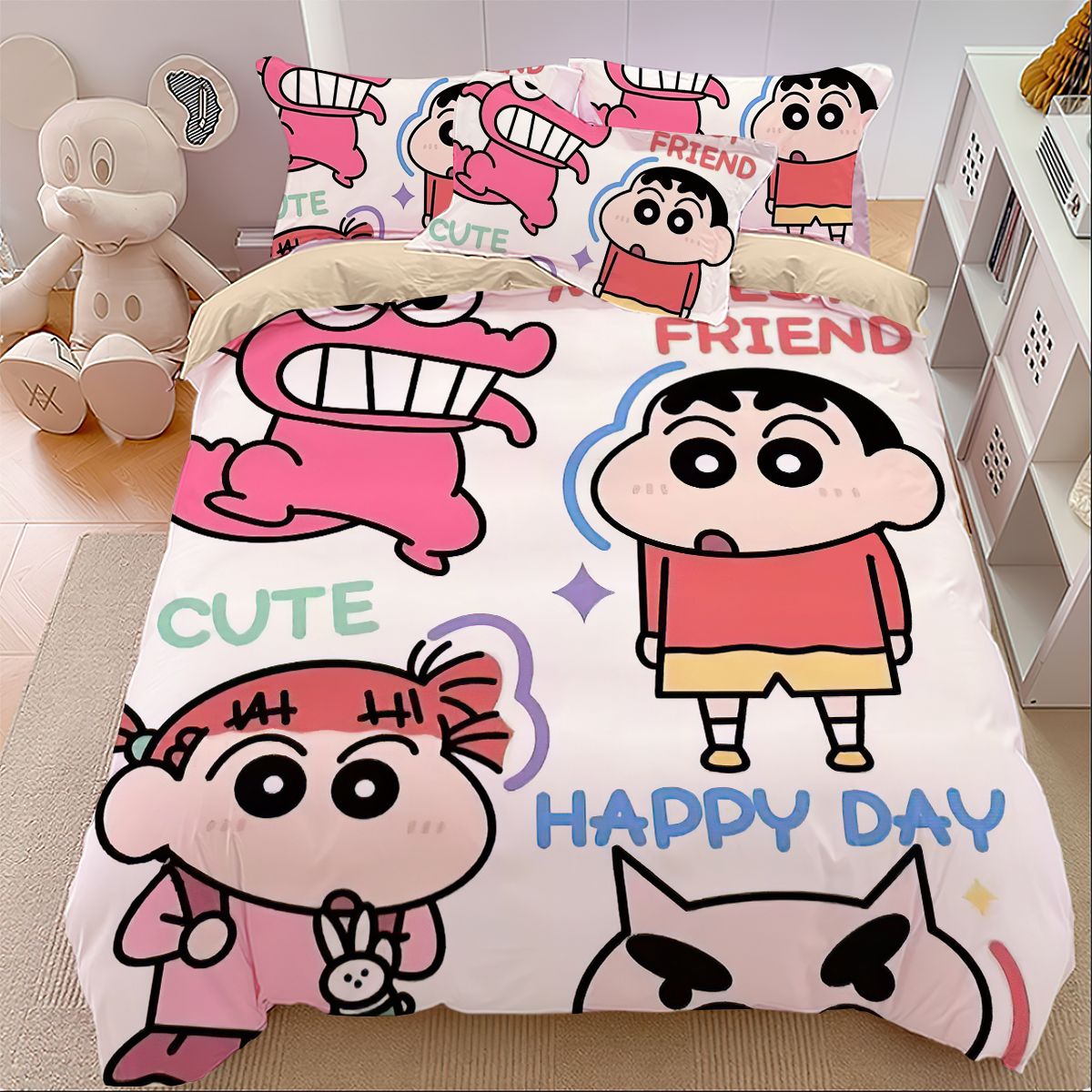 かわいい子供漫画寮 3点セット 1.5m 掛け布団カバーシーツ 寝具 クレヨンしんちゃん 4点セット かわいい子供漫画寮 3点セット 1.5m 掛け布団カバーシーツ 寝具 クレヨンしんちゃん 4点セット